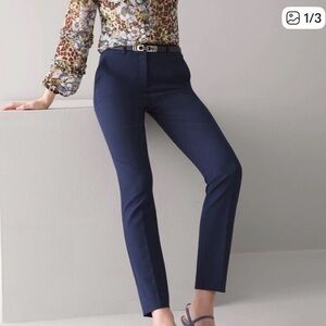 White House Black Market Navy Ankle Pants Ponte